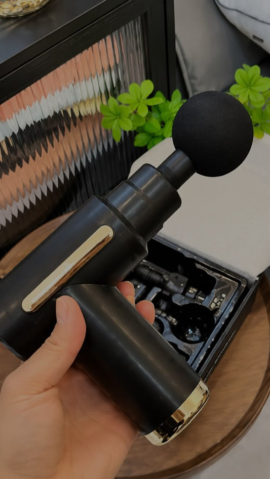 Portable Deep Tissue Massage Gun with 8 Massage Heads & LCD Display