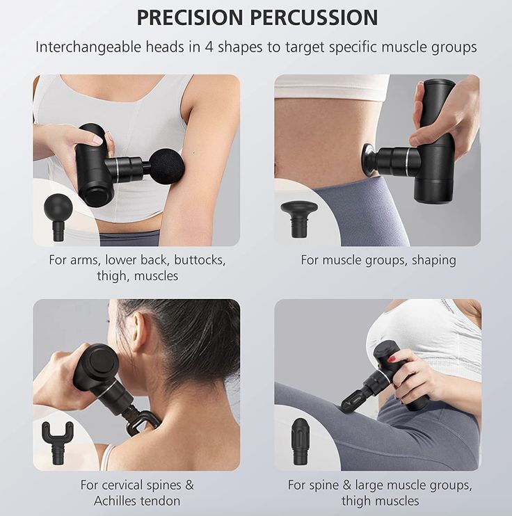 Portable Deep Tissue Massage Gun with 8 Massage Heads & LCD Display